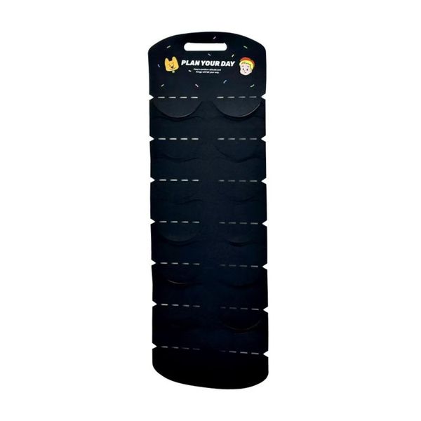 ALANES 12-Grid Hat Organizer Felt Hanging Storage for Baseball Caps-Black