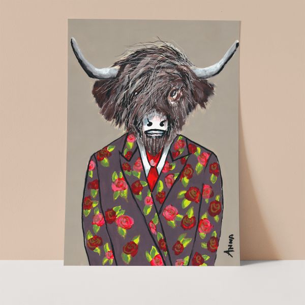Floral Suit Wall Print
