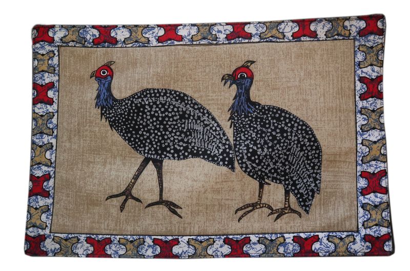 6 Piece Sheshwe Guinea Fowl Place mats 44cm x 30cm