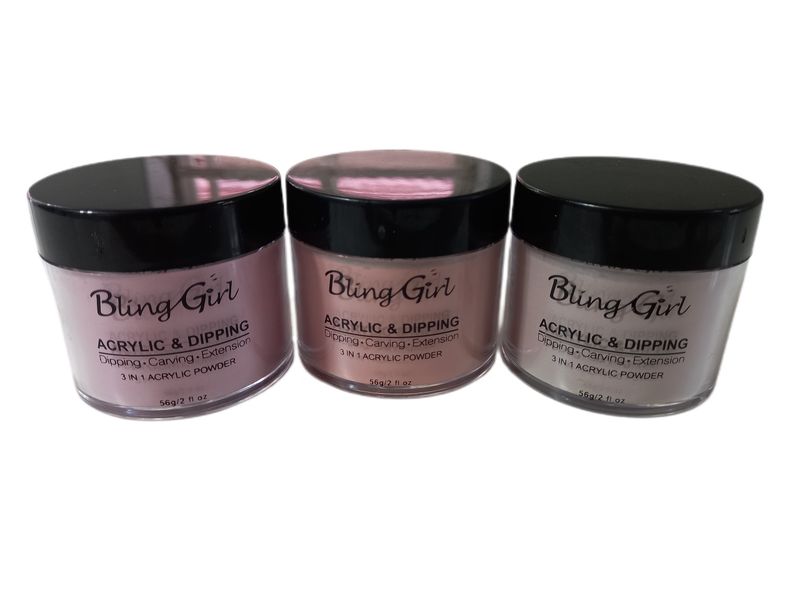 Acrylic Powder Set - Nudes - 3 x 56G Pods