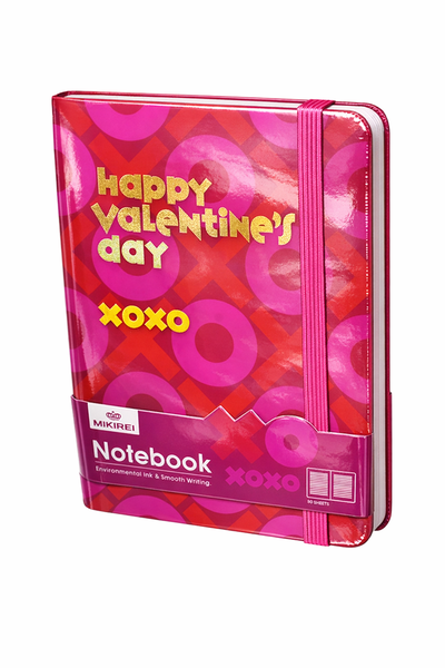 Valentine's XOXO Notebook + Plush Love Teddy Bear Key Ring
