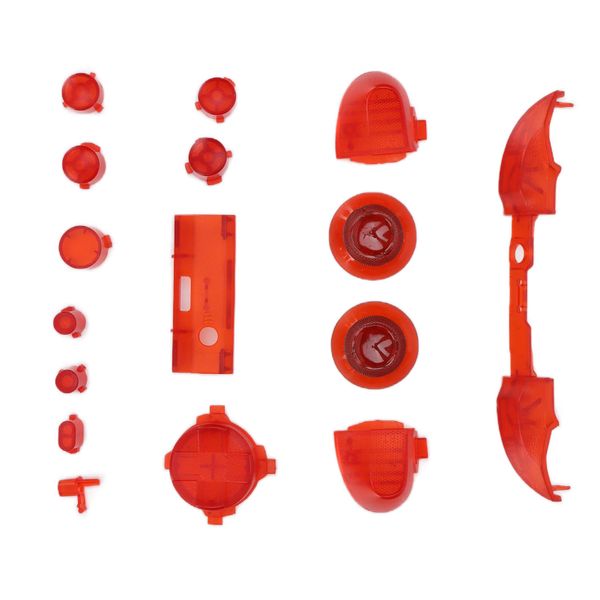 Full Trigger Mod Kit Transparent Red Compatible with Xbox Series X/S