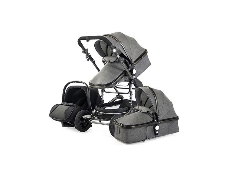 Baby Stroller 3-in-1 Portable Baby Carriage Folding Prams with Mummy Bag-G