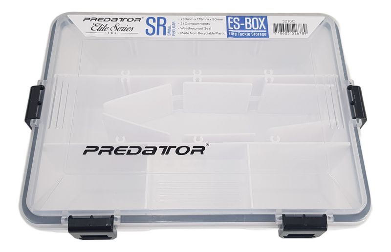 Predator Elite Series Fishing Tackle Box - Small Waterproof 11-Compartment