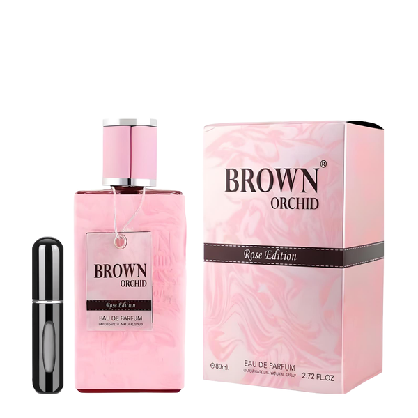 Brown Orchid Rose for Women 80ml EDP + Refillable Decant with Perfume