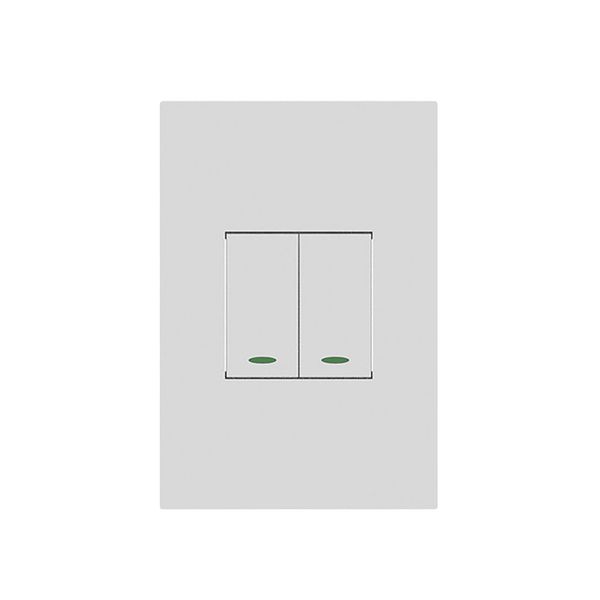 2 Lever 2 Way Switch 2x4 White Orion Pre-Ass