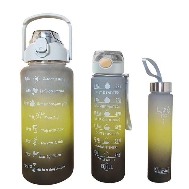 3-Piece Nesting Gradient Motivational Water Bottle Set | Shop Today ...