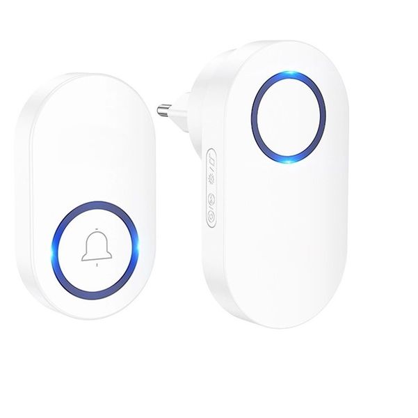 Wireless Mini Doorbell Set Is Suitable For Office Home Hotels HI25 white