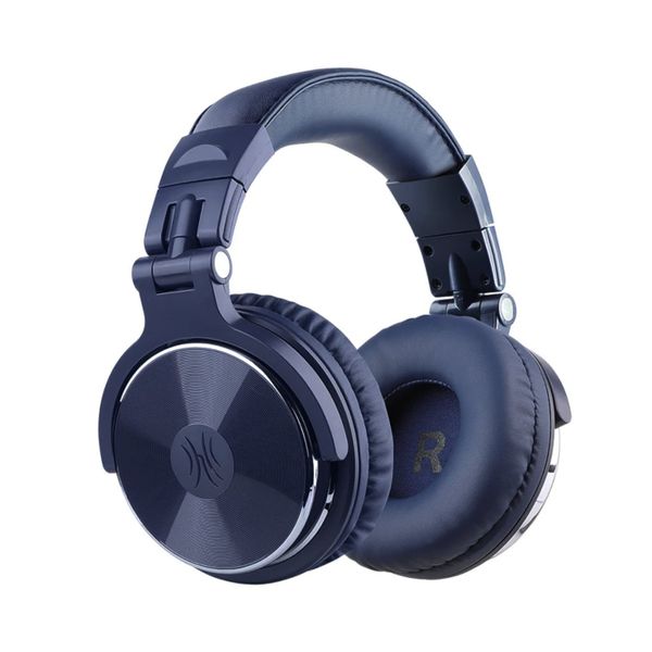 OneOdio Pro-10 Wired Over-Ear DJ &amp; Studio Headphones (Dark Blue)