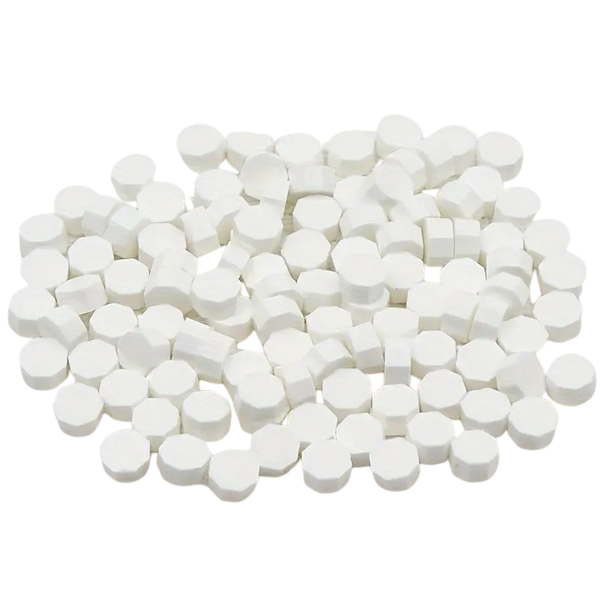 Wax sealing beads - White 100 pieces