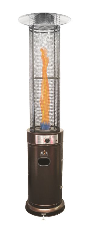 Alva Circular Patio Heater With Glass Tube - Tall 