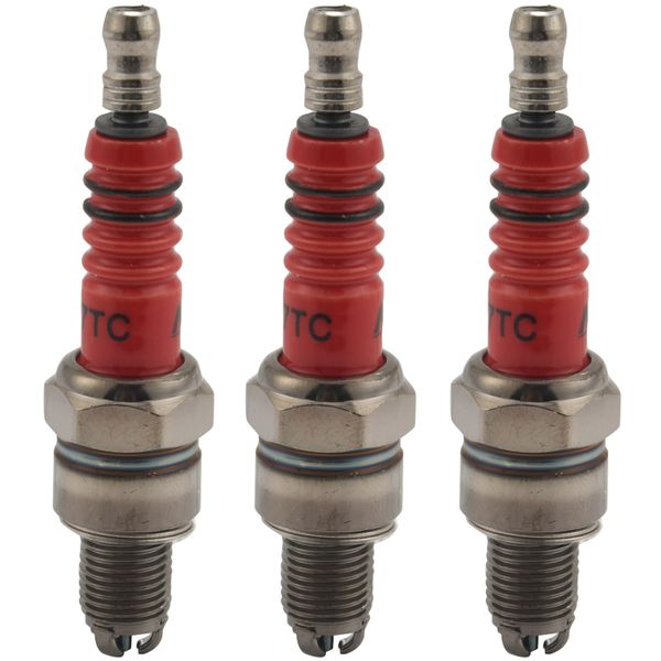 3 Pcs A7Tc Triple Electrode for Gy6 Atv Dirt Bikes Compatible with Honda