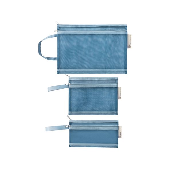 Paper Lion See-Through Two Pouch Bag with Handle - 3 Bags Set A4+A5+A6 Size