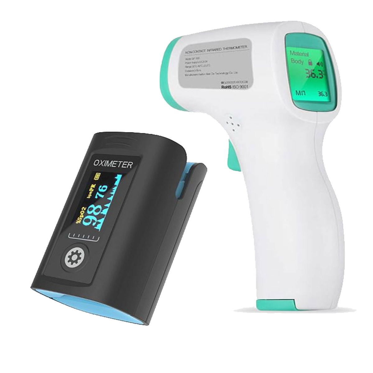 Oxymeter Creative Fingertip Pulse Oximeter & Digital Infrared Thermometer Buy Online in South