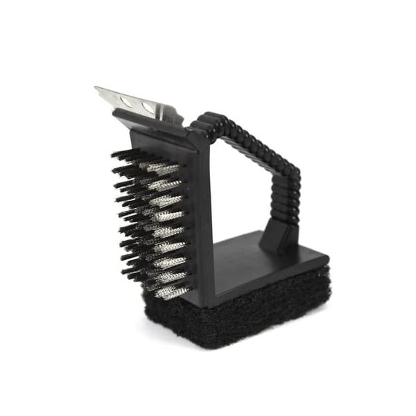 Multi-functional 3 in 1 Stainless Steel Barbecue Grill Cleaning Brush