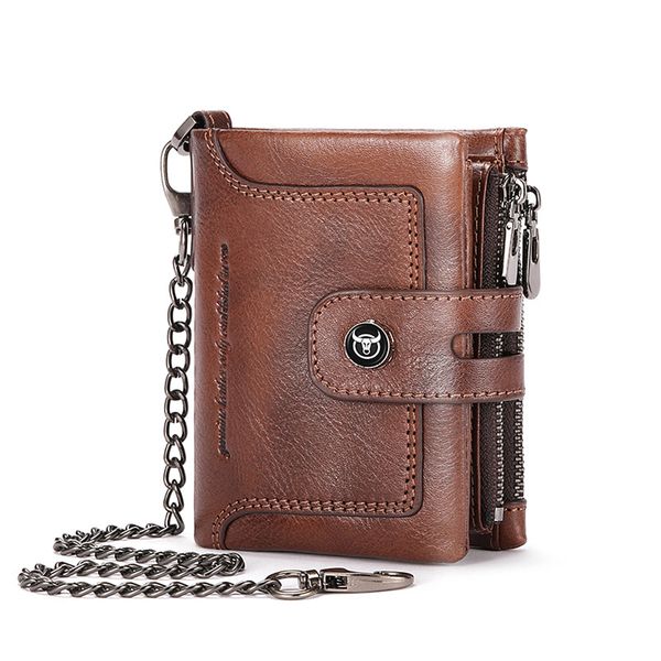 Snap closure men's wallet