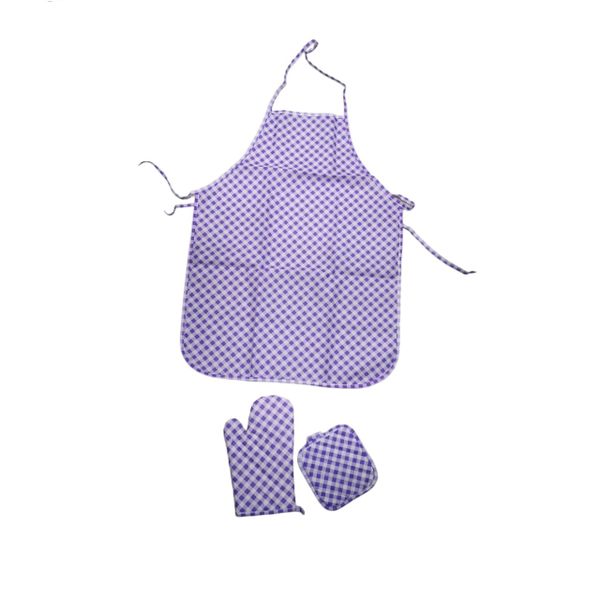 Cooking Apron Oven Gloves Pot Holder Set