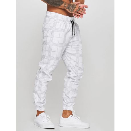 White windbreaker online joggers