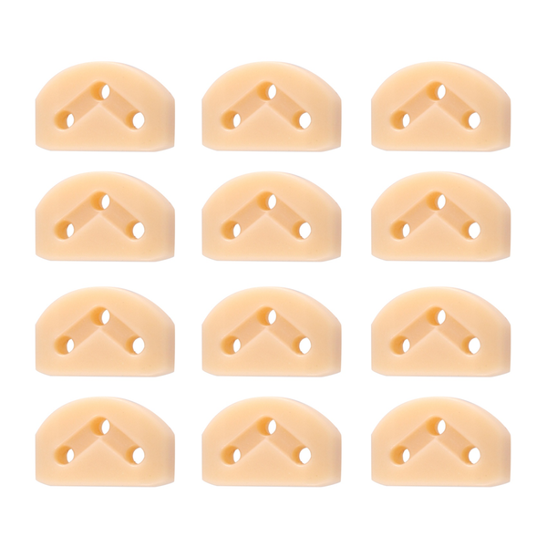 12 Pieces Classical Guitar Rollers String Locks Nut Block Clamp Apricot