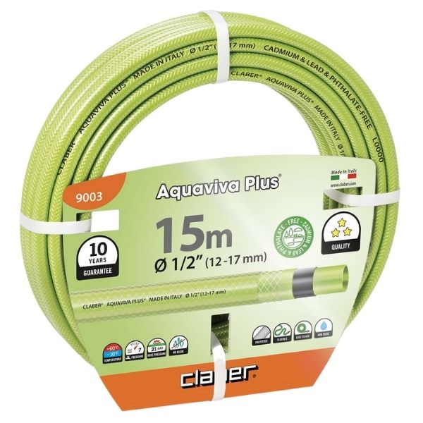 Claber - Garden Hose / Aquaviva Plus 1/2" - 15m
