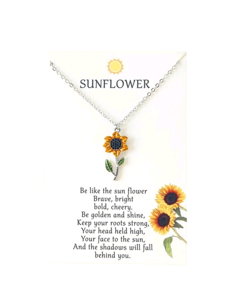 Sunflower Pendant Necklaces