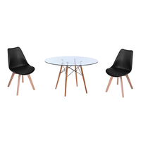 Modern Wooden Table - With 2 x Frankfurt Chairs