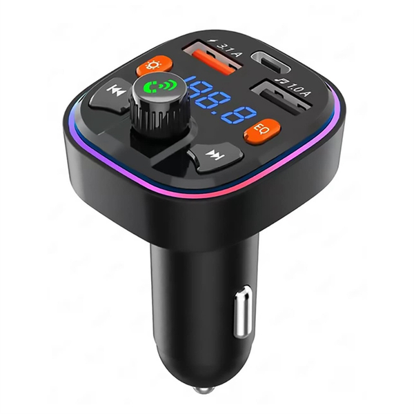 Car Charger, 7 Colors LED Backlit, MP3 Music Player