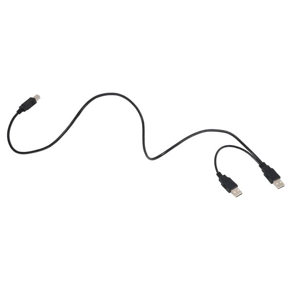 Dual USB 2.0 Male to Standard B Y Cable 80cm for Printer&amp;Scanner