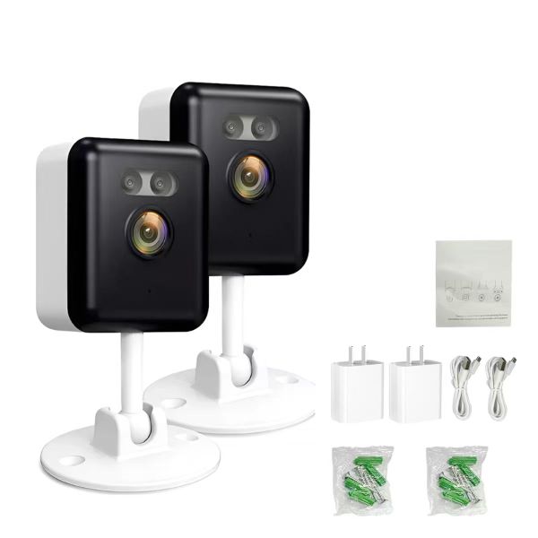 1080p Home Security Indoor WiFi Camera TWIN Pack+Child and Pet Monitoring