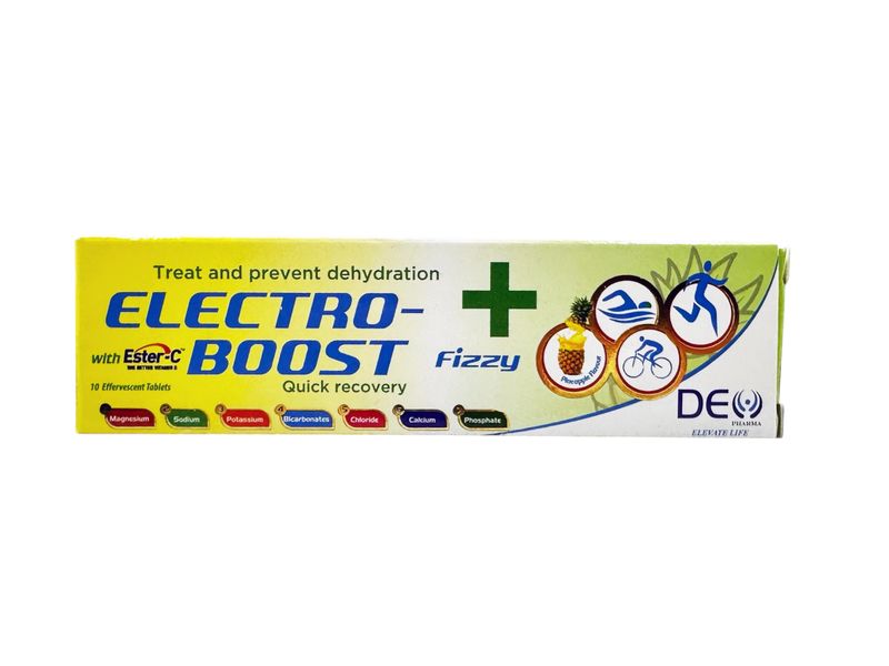 Electro-Boost + Fizzy with Ester-C - 10 Pineapple Effervescent Tablets