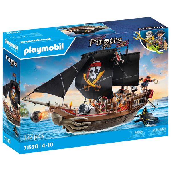 Playmobil Pirates - Large Pirate Ship Set - 137 Pieces