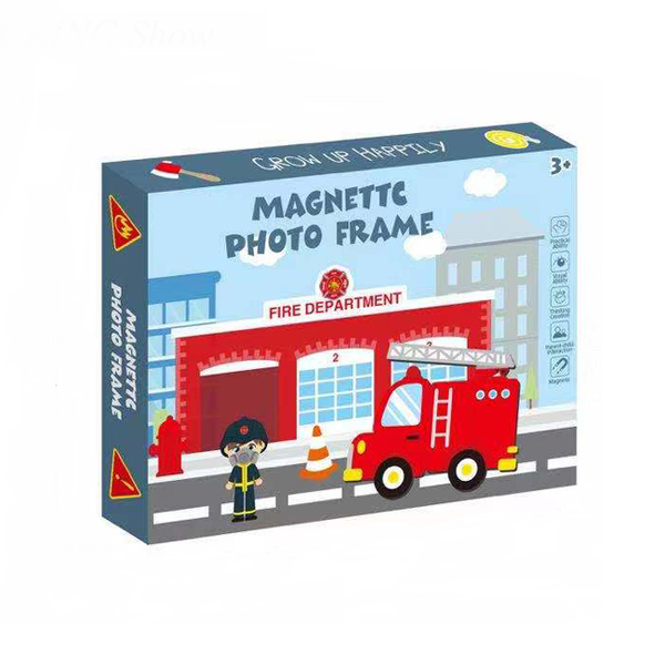 Set Of 30 Kids Educational Fire Department Magnetic Photo Frame Puzzle Toy