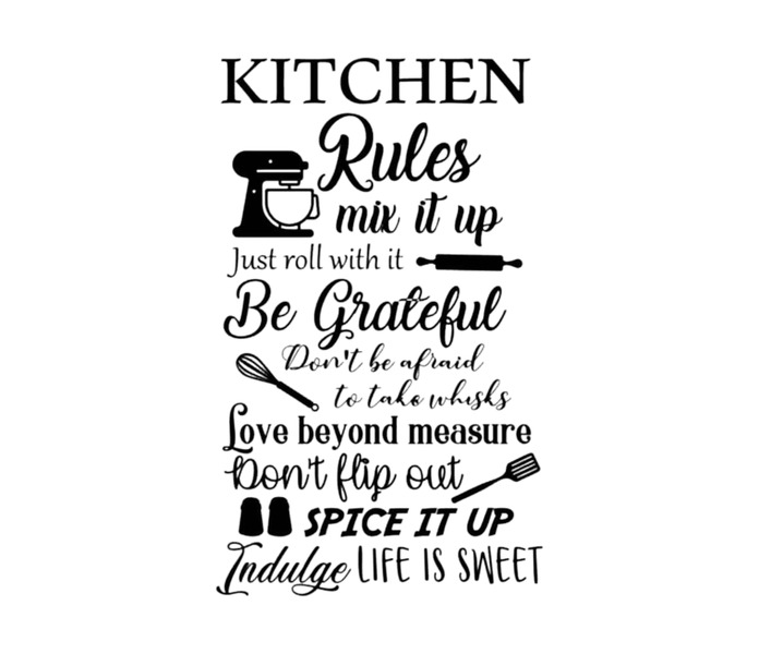 Inspirational kitchen quotes wall sticker 55 x 90cm