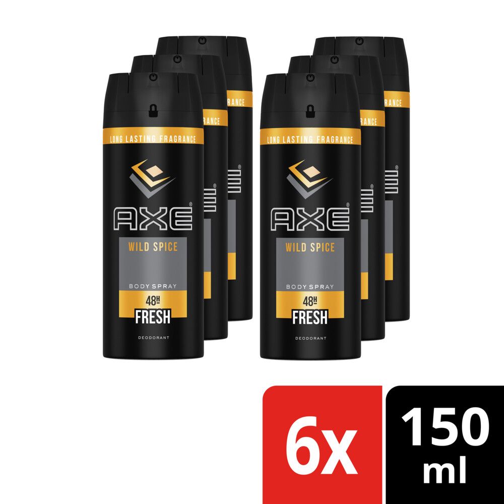 Axe Wild Spice 150ml Body Spray Deodorant 6 Pack Buy Online in