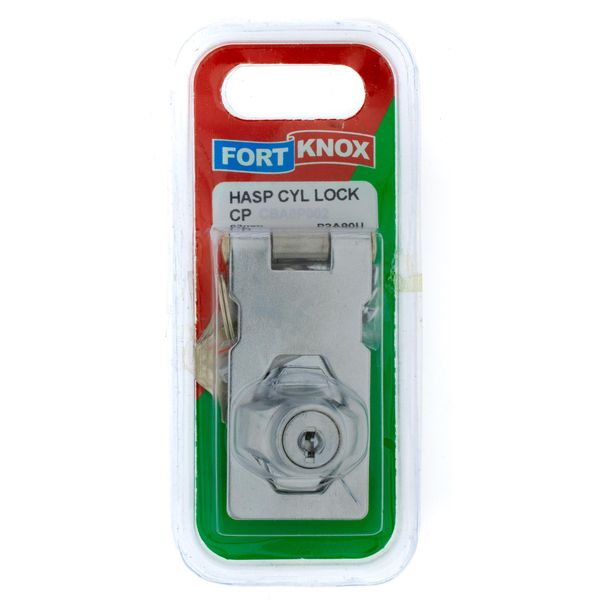 FORT KNOX Hasp Lock Chrome Plated Cylinder 63mm Q:1 P2A80U