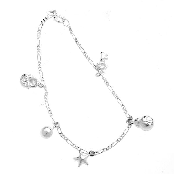 Sterling Silver Charm Bracelet - 18cm