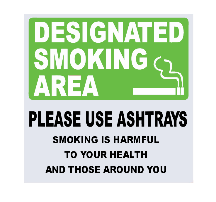 Safety Signs - Designated Smoking Area Sign Board | Shop Today. Get it ...