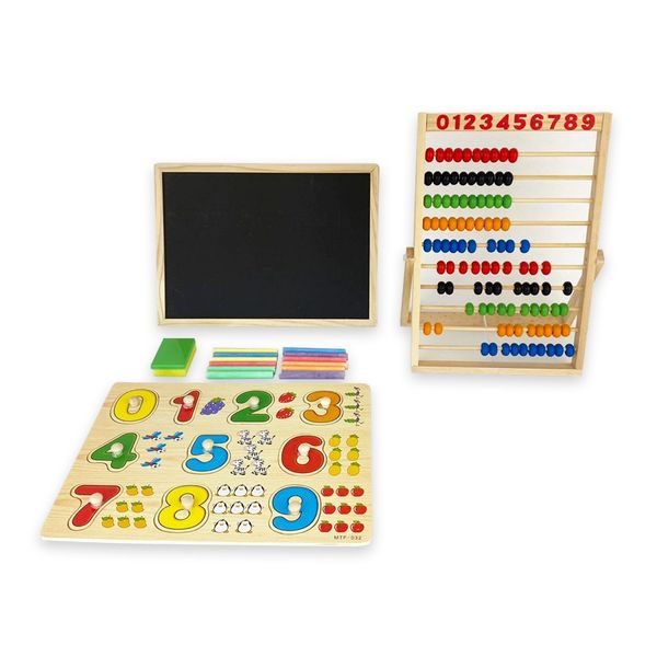 Educat Black Board , Puzzle and Abacus Set