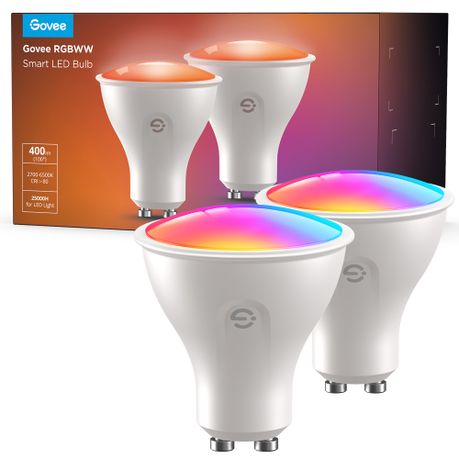 Govee RGBWW LED Bulb GU10 - 2 Pack, Smart App & Voice Controlled, Dimmable