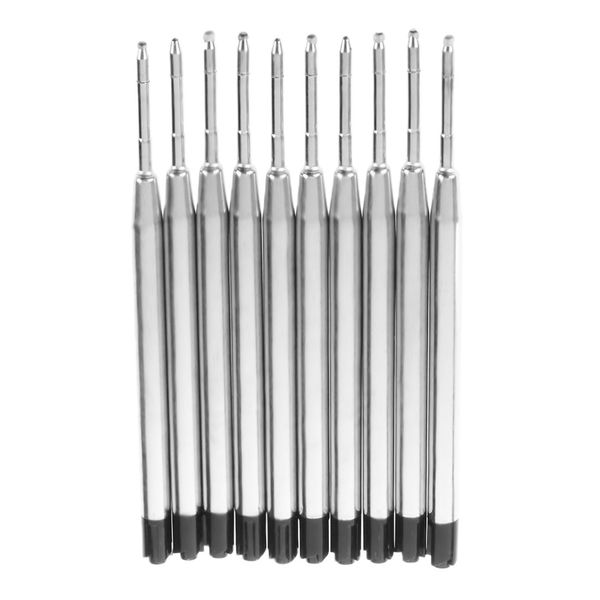 10X Black Ballpoint Pen Ink Refills Fine Point Medium Common