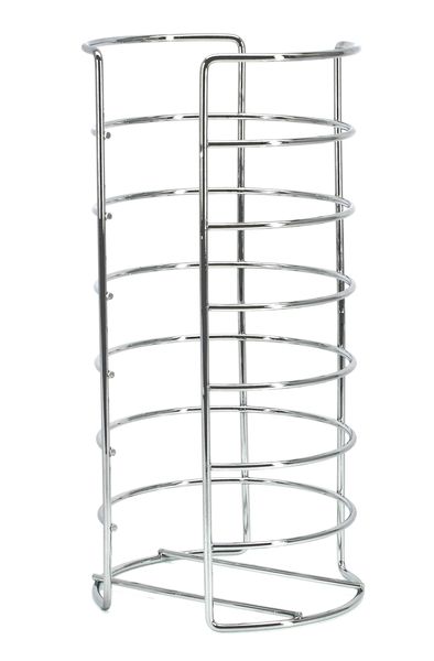 Elegant Toilet Roll Holder Storage Steel - Silver