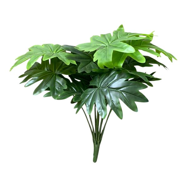 Artificial Philodendron Leaf Bunch 42cm - Green Home &amp; Office Decor