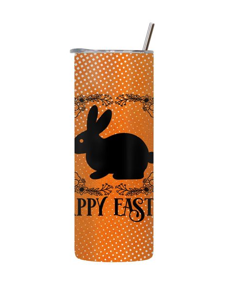 Spots 20 Oz Tumbler with Lid Straw Trendy Easter Graphic Design Present 090