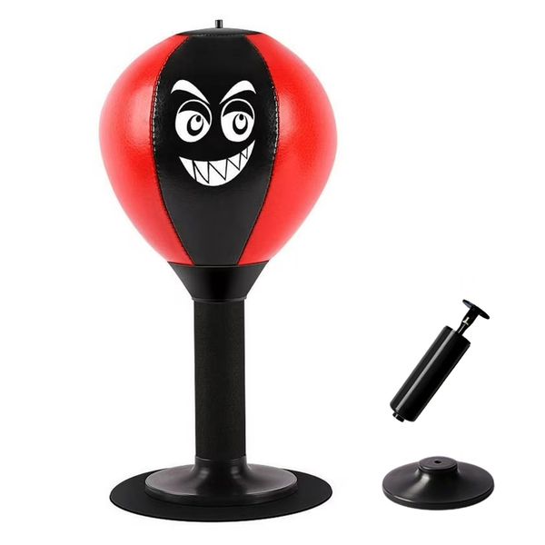 Desktop Punching Bag Stress Buster with Suction Cup and Inflator