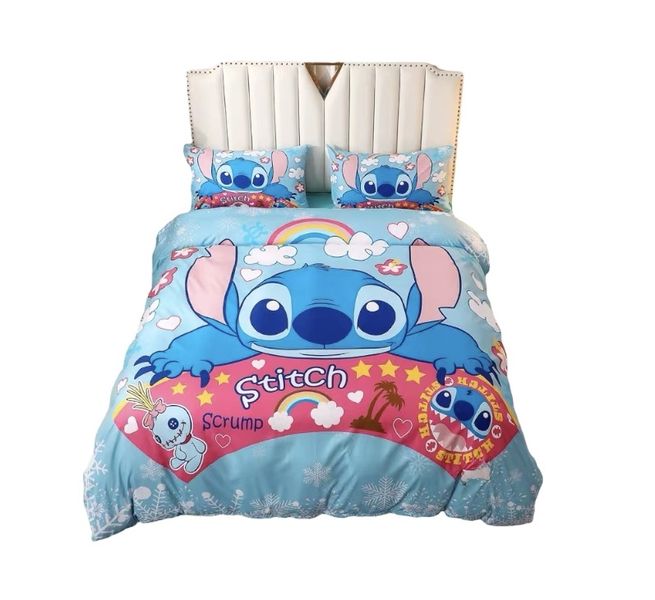 Stitch Kids Cartoon Character 3D Print Duvet Cover Set - Three Quarter
