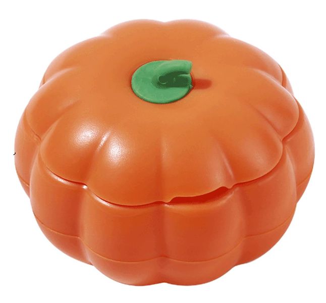 Pumpkin Catnip Roller Ball Cat Toy Wall Mounted 360 Rotating - Orange