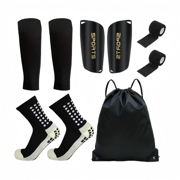 Adult Non-Slip Football Socks 5 in 1 Protection Set Adult Size UK 6-12