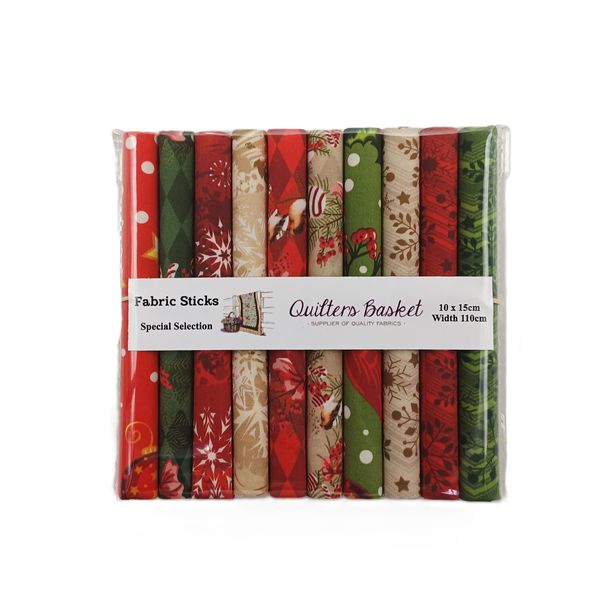Quilters Basket Christmas Fabric Sticks
