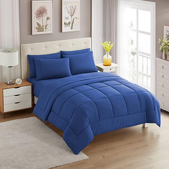 5piece Plain Comforter Set Royal Blue Queen Shop Today. Get it