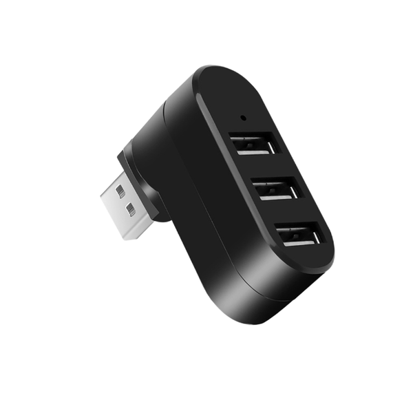3-In-1 External USB Hub With 180 Rotation, Featuring 3 USB 3.0 Ports